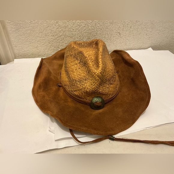 Charlie horse Rustic Straw and Suede Hat